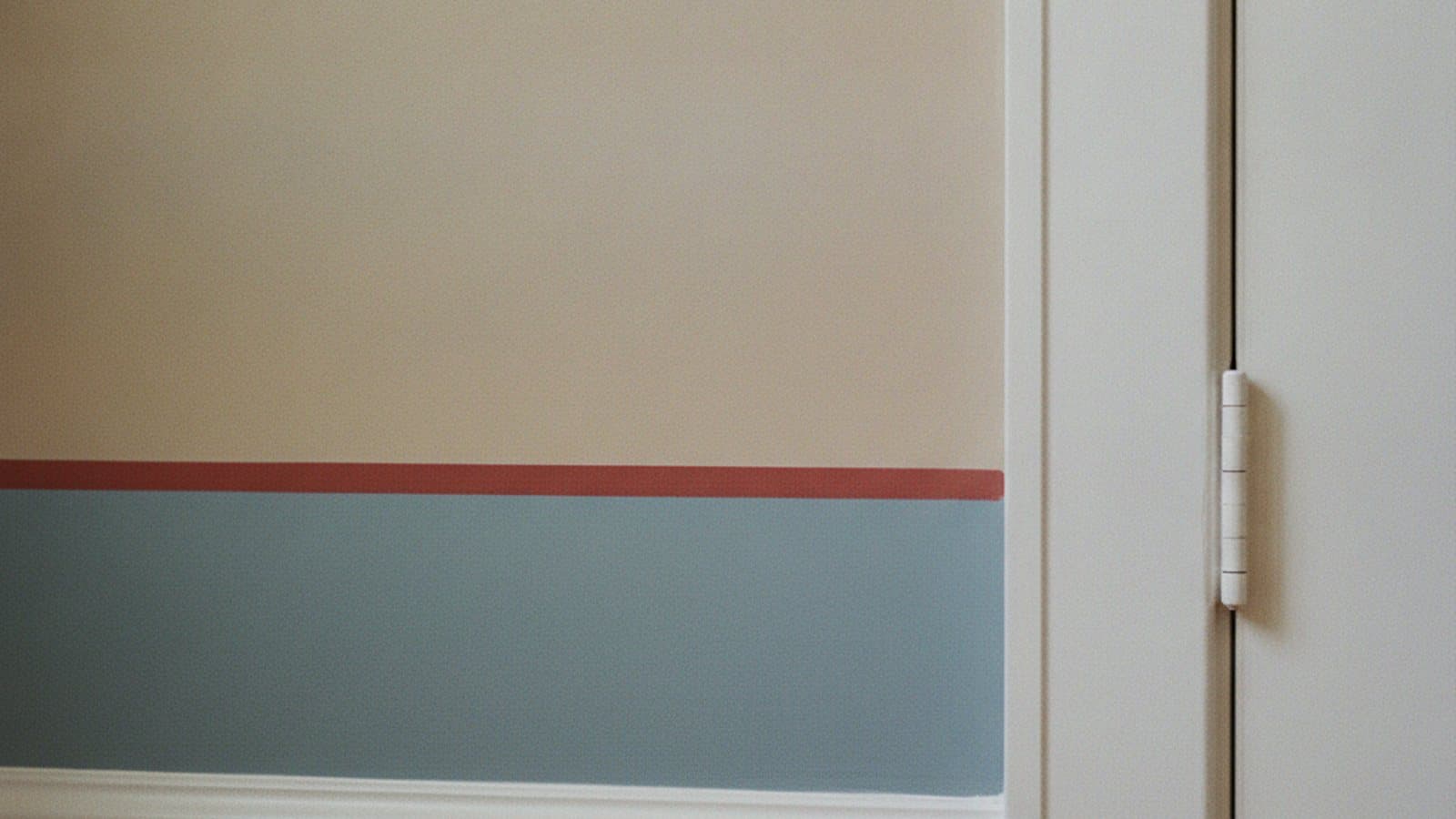 Interior wall painted in a soft warm-white finish with clean trim in a Marietta, GA home