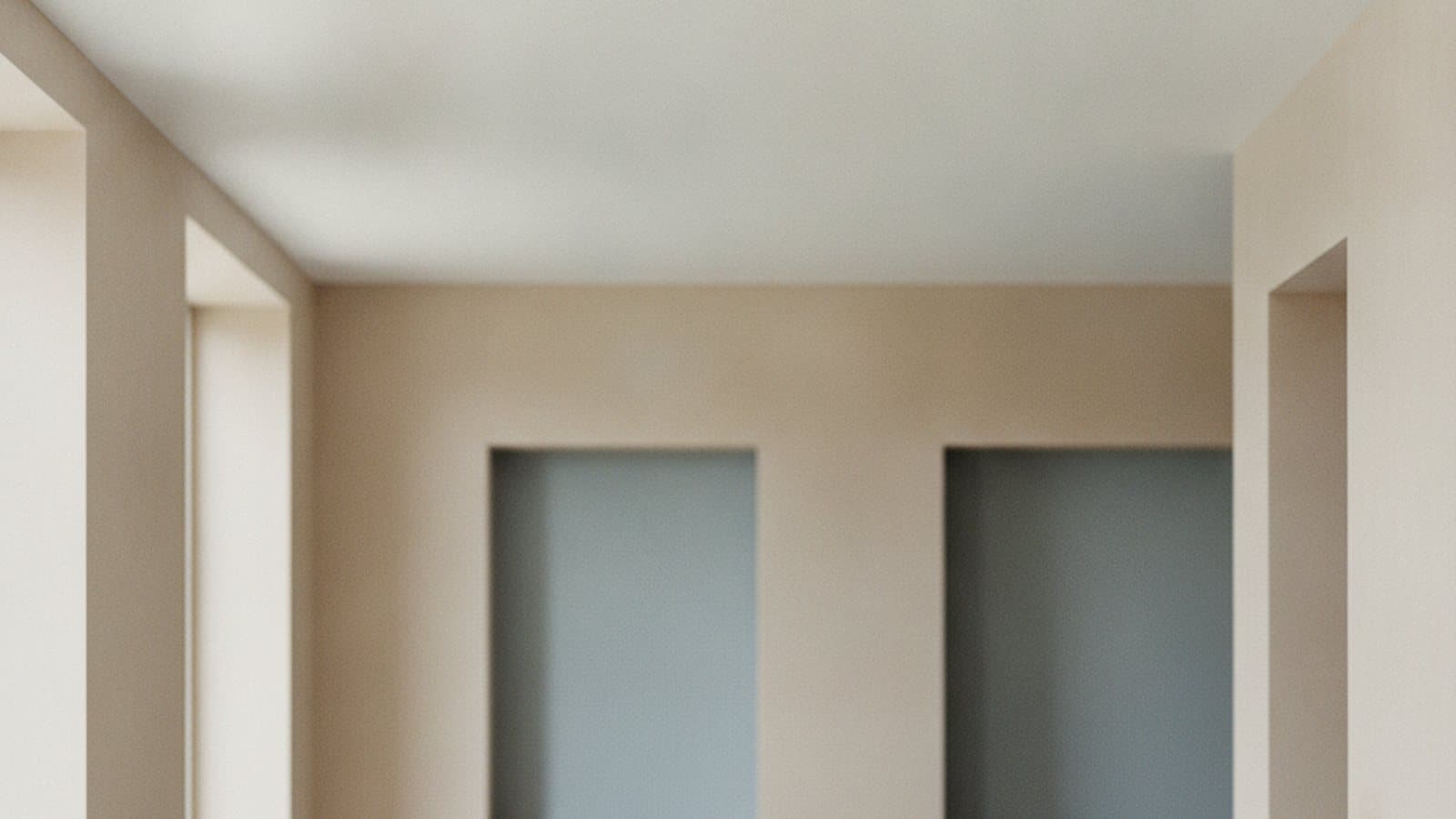Smooth, freshly painted ceiling after popcorn texture removal in a Marietta, GA home
